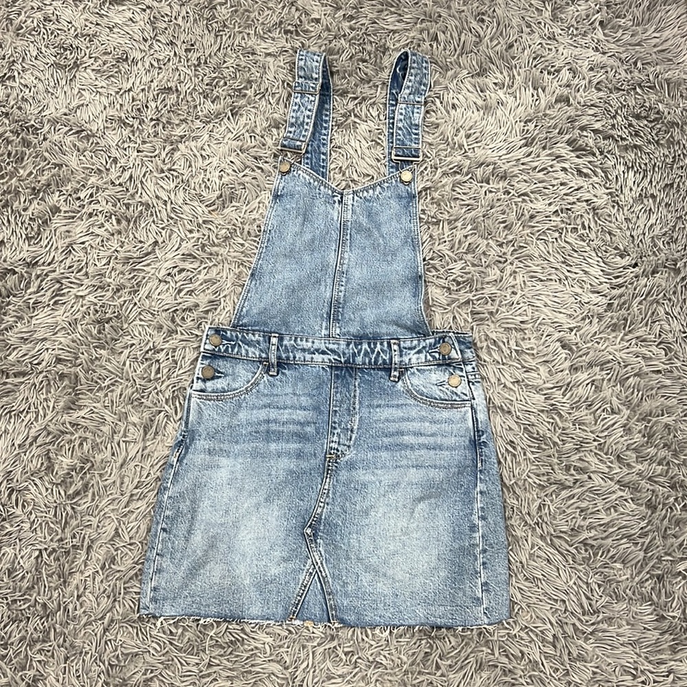 NEW • Paige • Retta Denim Jean Overall Dress Blue 25 Cromley Womens - Picture 2 of 4